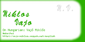 miklos vajo business card